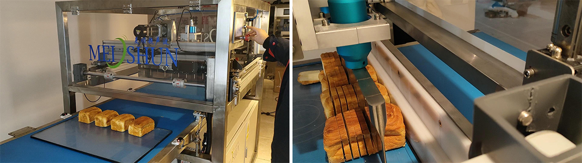 automatic bread loaf cutting line